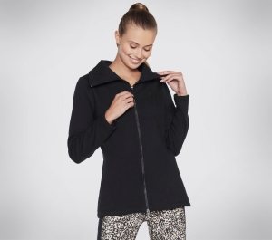 Dámské Topy Skechers Snuggle Jacket Černé | CZ.WJA283BLK