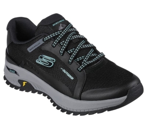 Dámské Šněrovací Boty Skechers Arch Fit Discover Černé Světle Tyrkysové | CZ.180081BKAQ