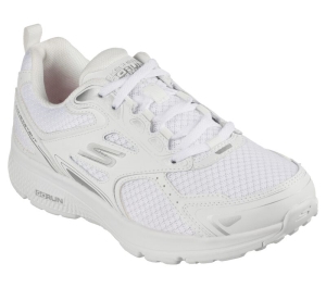 Dámské Šněrovací Boty Skechers GO RUN Consistent Bílé Stříbrné | CZ.128075WSL