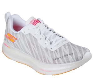 Dámské Šněrovací Boty Skechers GO RUN Razor Excess 2 Bílé Oranžové | CZ.172035WOR