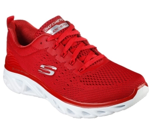 Dámské Šněrovací Boty Skechers Glide-Step Sportovní - New Facets Červené | CZ.149556RED