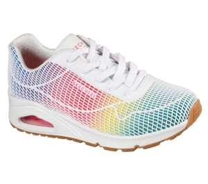 Dámské Šněrovací Boty Skechers Uno - Eye Catching Bílé Viacfarebný | CZ.155131WMLT