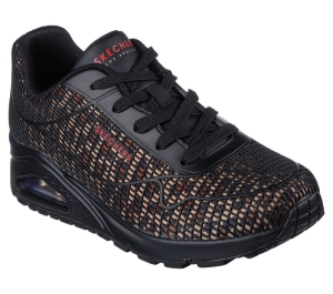 Dámské Šněrovací Boty Skechers Uno - Wild N Free Černé | CZ.155594BBK