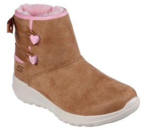 Dívčí Boty Skechers GO WALK Joy - Lovely Krajkové Hnědé | CZ.302921LCSNT