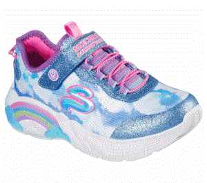 Dívčí Light Up Boty Skechers S Lights: Rainbow Racer Blankyt | CZ.302300LBLU