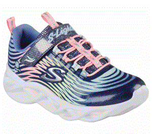 Dívčí Light Up Boty Skechers S Lights: Twisty Brights - Mystical Bliss Tmavě Blankyt Viacfarebný | CZ.302321LNVMT