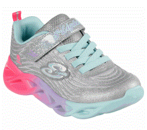 Dívčí Light Up Boty Skechers S Lights: Twisty Brights - Color Radiant Stříbrné Viacfarebný | CZ.302325LSMLT