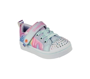 Dívčí Light Up Boty Skechers Twi-Lites - Lil Prism Swirl Světle Blankyt Viacfarebný | CZ.314443NLBMT