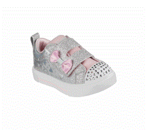 Dívčí Light Up Boty Skechers Twinkle Toes: Twinkle Sparks - Heather Charmer Šedé Stříbrné | CZ.314788NGYSL