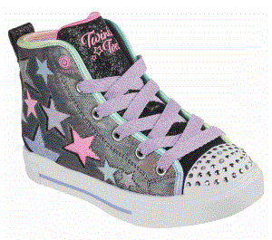 Dívčí Light Up Boty Skechers Twinkle Toes: Twinkle Sparks - Star Glitz Černé Viacfarebný | CZ.314792LBKMT