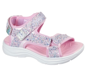 Dívčí Sandály Skechers Glimmer Kicks - Glittery Glam Světle Růžové | CZ.302965LLTPK