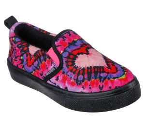 Dívčí Slip On Skechers Poppy - Tie-Dye Loves Černé Viacfarebný | CZ.310208LBKMT