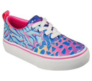 Dívčí Šněrovací Boty Skechers Marley - Animal Magic Blankyt Viacfarebný | CZ.302831LBLMT