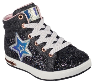 Dívčí Šněrovací Boty Skechers Shoutouts 2.0 - Starry Glam Černé | CZ.310650LBLK