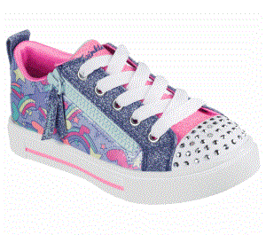 Dívčí Šněrovací Boty Skechers Twinkle Toes: Twinkle Sparks - Rainbow Shines Blankyt Viacfarebný | CZ.314793LBLMT