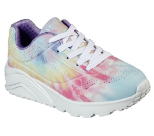 Dívčí Šněrovací Boty Skechers Uno Lite - Cloudy Dye Bílé Viacfarebný | CZ.310454LWMLT