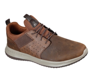 Pánské Ležérní Tenisky Skechers Delson - Axton Hnědé | CZ.65870CDB