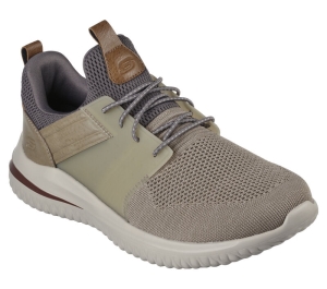 Pánské Ležérní Tenisky Skechers Delson 3.0 - Cicada Šedé Hnědé | CZ.210238TPE