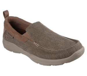 Pánské Ležérní Tenisky Skechers Relaxed Fit: Harper - Rantigo Hnědožlutý | CZ.204340KHK