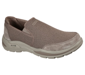 Pánské Ležérní Tenisky Skechers Relaxed Fit: Arch Fit Motley - Ratel Světle Hnědé | CZ.204509LTBR