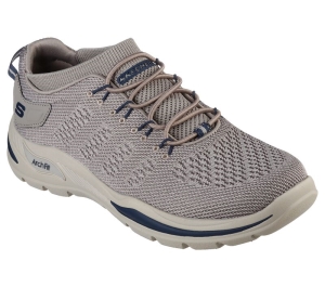 Pánské Ležérní Tenisky Skechers Relaxed Fit: Arch Fit Motley - Varsen Šedé Hnědé | CZ.204526TPE