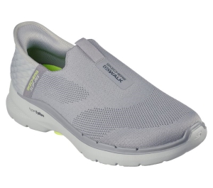 Pánské Ležérní Tenisky Skechers Slip-ins: GO WALK 6 - Easy On Šedé | CZ.216278GRY