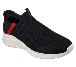 Pánské Ležérní Tenisky Skechers Slip-ins: Ultra Flex 3.0 - Viewpoint Černé Červené | CZ.232451BKRD