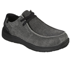 Pánské Oxfordky Skechers Pracovní: Otsego - Onerous Alloy Špicí Černé | CZ.200059BLK