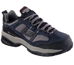 Pánské Oxfordky Skechers Pracovní Relaxed Fit: Soft Stride - Grinnell Comp Tmavě Blankyt Šedé | CZ.77013NVGY