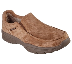 Pánské Pantofle Skechers Relaxed Fit: Creston - Garvis Hnědé | CZ.204403TAN