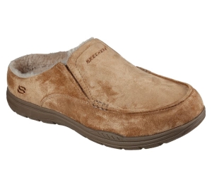 Pánské Pantofle Skechers Relaxed Fit: Expected X - Verson Hnědé | CZ.66444TAN