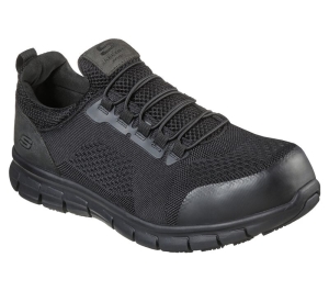 Pánské Pracovní Obuv Skechers Pracovní: Synergy - Omat Alloy Špicí Černé | CZ.200013BLK