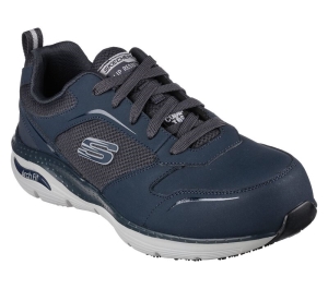 Pánské Pracovní Obuv Skechers Pracovní: Arch Fit SR - Angis Comp Špicí Tmavě Blankyt Šedé | CZ.200134NVGY