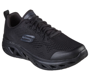 Pánské Pracovní Obuv Skechers Pracovní Relaxed Fit: Glide-Step SR - Stauntap Černé | CZ.200081BBK