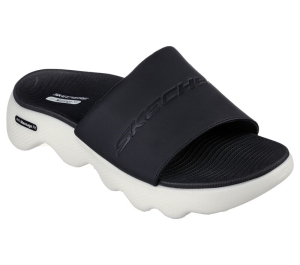 Pánské Sandály Skechers GO WALK Massage Fit - Kneaded Relief Černé Bílé | CZ.229091BKW