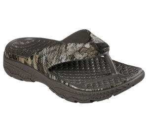 Pánské Sandály Skechers Mossy Oak Foamies: Creston Ultra - Brave DNA Hnědožlutý | CZ.243124KHK