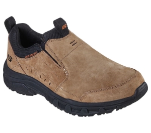 Pánské Slip On Skechers Relaxed Fit: Oak Canyon Hnědé Černé | CZ.237282BRBK