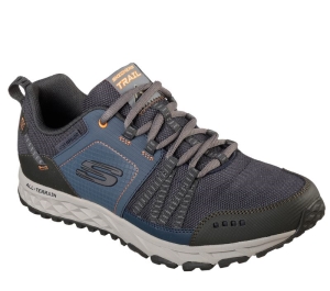 Pánské Sportovní Tenisky Skechers Escape Plan Tmavě Blankyt Oranžové | CZ.51591NVOR