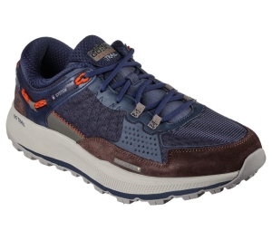 Pánské Sportovní Tenisky Skechers GO RUN Pulse Trailové - Pacific Crest Tmavě Blankyt Hnědé | CZ.220558NVBR