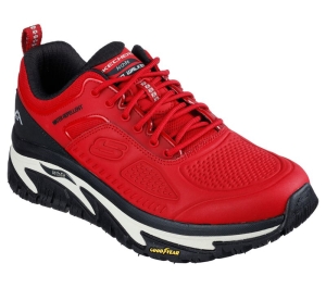 Pánské Sportovní Tenisky Skechers Relaxed Fit: Arch Fit Silniční Walker - Recon Červené Černé | CZ.237333RDBK