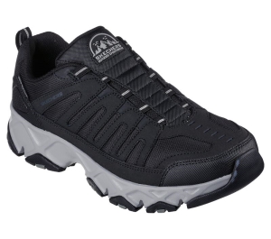 Pánské Sportovní Tenisky Skechers Relaxed Fit: Crossbar - Cedar Černé Šedé | CZ.237345BKGY