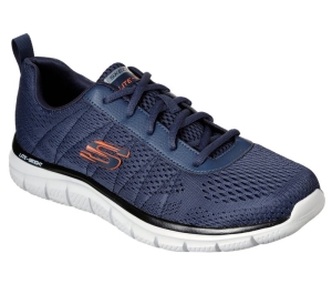 Pánské Sportovní Tenisky Skechers Track - Moulton Tmavě Blankyt Oranžové | CZ.232081NVOR